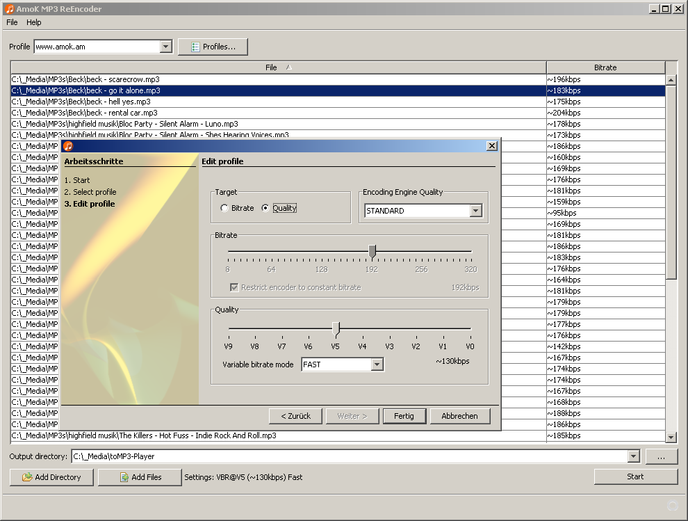 Amok MP3 ReEncoder