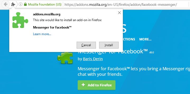 Install Messenger for Facebook Install Messenger for Facebook